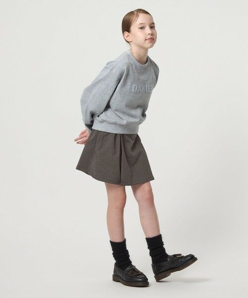 green label relaxing / グリーンレーベル リラクシング ショート・ハーフ・半端丈パンツ | チェック スカパン（ダークブラウン） / キッズ  120cm-160cm | 詳細4