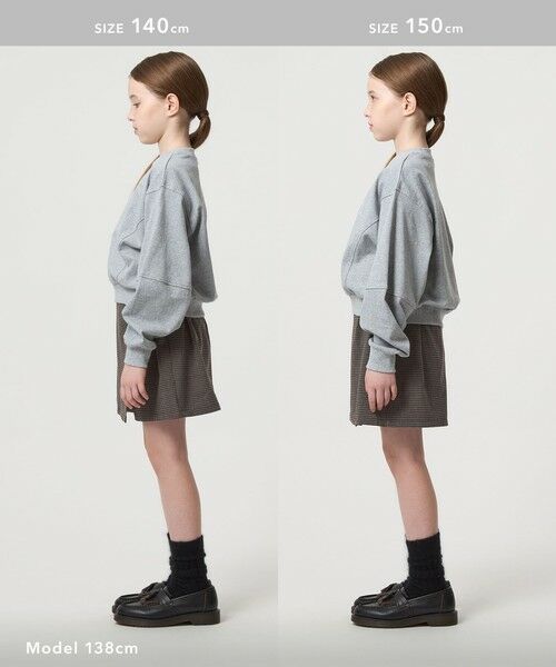 green label relaxing / グリーンレーベル リラクシング ショート・ハーフ・半端丈パンツ | チェック スカパン（ダークブラウン） / キッズ  120cm-160cm | 詳細6