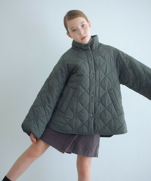 green label relaxing / グリーンレーベル リラクシング その他アウター | 【スタメンシリーズ】フラワーキルト ブルゾン/ キッズ 100cm-160cm | 詳細1