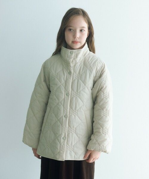 green label relaxing / グリーンレーベル リラクシング その他アウター | 【スタメンシリーズ】フラワーキルト ブルゾン/ キッズ 100cm-160cm | 詳細6