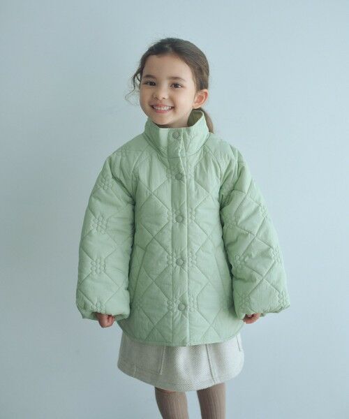 green label relaxing/グリーンレーベル リラクシング 【スタメンシリーズ】フラワーキルト ブルゾン/ キッズ 100cm-160cm LIME 110cm green label relaxing/グリーンレーベル リラクシング 【スタメンシリーズ】フラワーキルト ブルゾン/ キッズ 100cm-160cm LIME 110cm