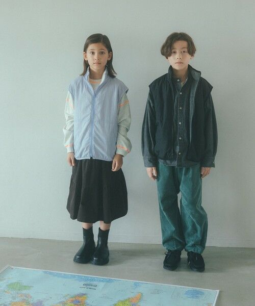 green label relaxing / グリーンレーベル リラクシング ベスト | 【スタメンシリーズ】フリース リバーベスト / キッズ 撥水 100cm-160cm | 詳細1