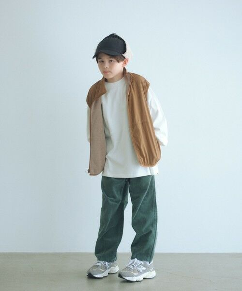 green label relaxing / グリーンレーベル リラクシング ベスト | 【スタメンシリーズ】フリース リバーベスト / キッズ 撥水 100cm-160cm | 詳細12