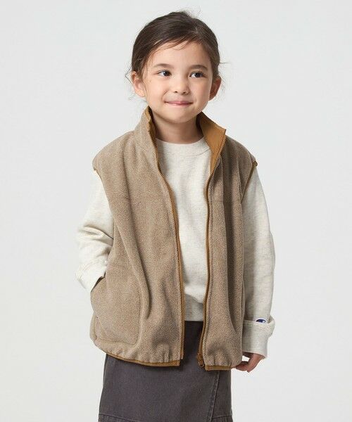 green label relaxing / グリーンレーベル リラクシング ベスト | 【スタメンシリーズ】フリース リバーベスト / キッズ 撥水 100cm-160cm | 詳細13