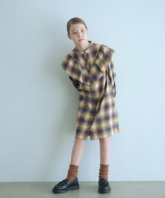 green label relaxing / グリーンレーベル リラクシング ロング・マキシ丈ワンピース | オンブレチェック ワンピース  / キッズ  100cm-160cm