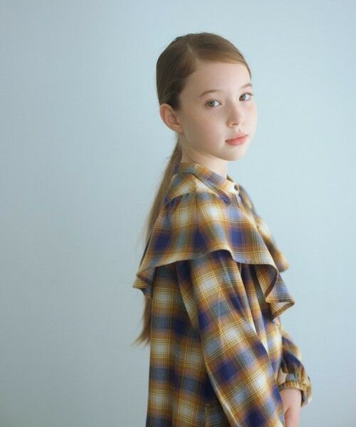 green label relaxing / グリーンレーベル リラクシング ロング・マキシ丈ワンピース | オンブレチェック ワンピース / キッズ 100cm-160cm | 詳細1