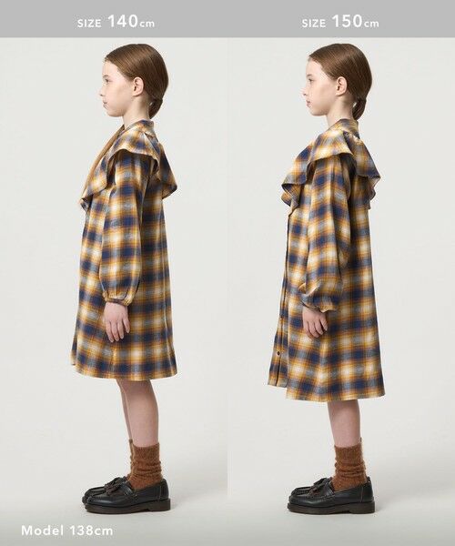green label relaxing / グリーンレーベル リラクシング ロング・マキシ丈ワンピース | オンブレチェック ワンピース / キッズ 100cm-160cm | 詳細5