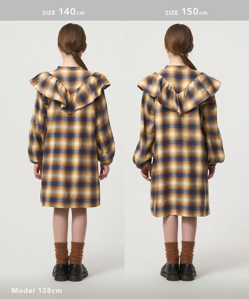 green label relaxing / グリーンレーベル リラクシング ロング・マキシ丈ワンピース | オンブレチェック ワンピース / キッズ 100cm-160cm | 詳細6