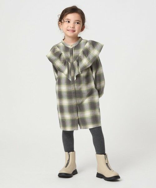 green label relaxing / グリーンレーベル リラクシング ロング・マキシ丈ワンピース | オンブレチェック ワンピース / キッズ 100cm-160cm | 詳細16