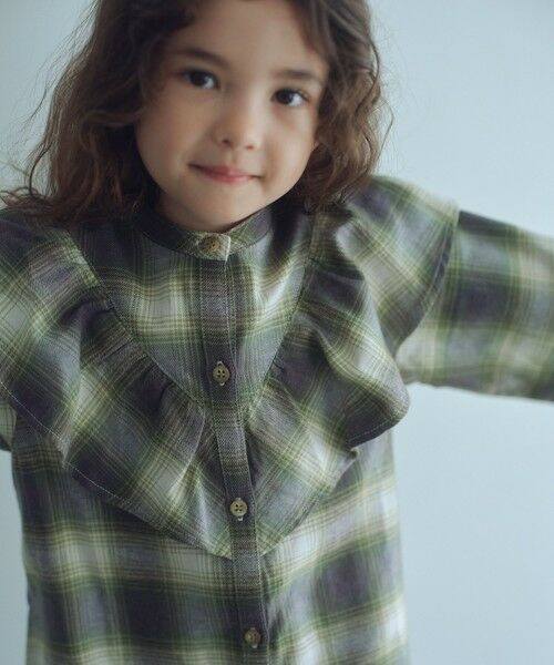 green label relaxing/グリーンレーベル リラクシング オンブレチェック ワンピース / キッズ 100cm-160cm KELLY 160cm