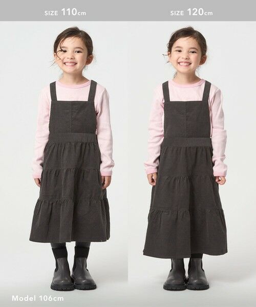 green label relaxing / グリーンレーベル リラクシング ロング・マキシ丈ワンピース | コーデュロイ ジャンパースカート / キッズ 100cm-160cm | 詳細3