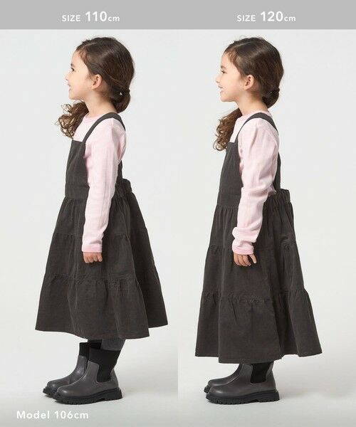 green label relaxing / グリーンレーベル リラクシング ロング・マキシ丈ワンピース | コーデュロイ ジャンパースカート / キッズ 100cm-160cm | 詳細4