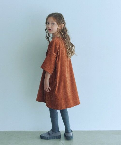 green label relaxing / グリーンレーベル リラクシング ロング・マキシ丈ワンピース | ビッグポケット ボックス ワンピース / キッズ 120cm-160cm | 詳細1