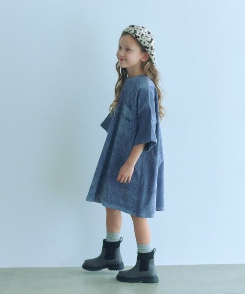 green label relaxing / グリーンレーベル リラクシング ロング・マキシ丈ワンピース | ビッグポケット ボックス ワンピース / キッズ 120cm-160cm | 詳細13