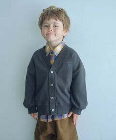 green label relaxing / グリーンレーベル リラクシング カーディガン・ボレロ | 【別注】＜UNIVERSAL OVERALL＞Vネック 裏毛 カーディガン / キッズ 100cm-130cm