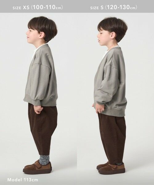 green label relaxing / グリーンレーベル リラクシング カーディガン・ボレロ | 【別注】＜UNIVERSAL OVERALL＞Vネック 裏毛 カーディガン / キッズ 100cm-130cm | 詳細4