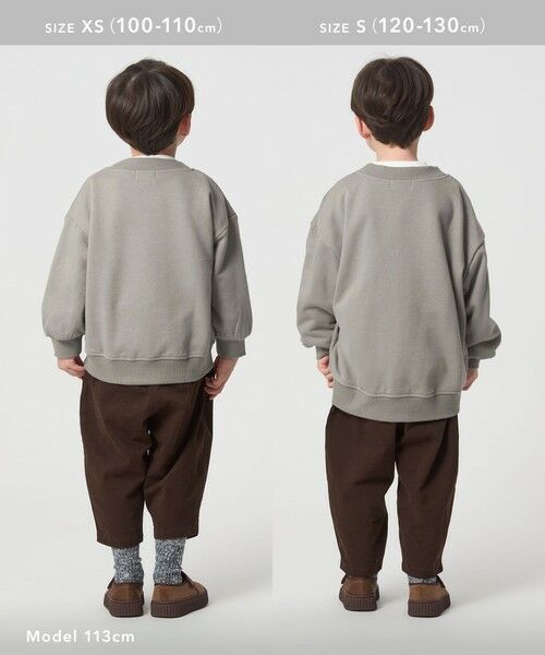 green label relaxing / グリーンレーベル リラクシング カーディガン・ボレロ | 【別注】＜UNIVERSAL OVERALL＞Vネック 裏毛 カーディガン / キッズ 100cm-130cm | 詳細5