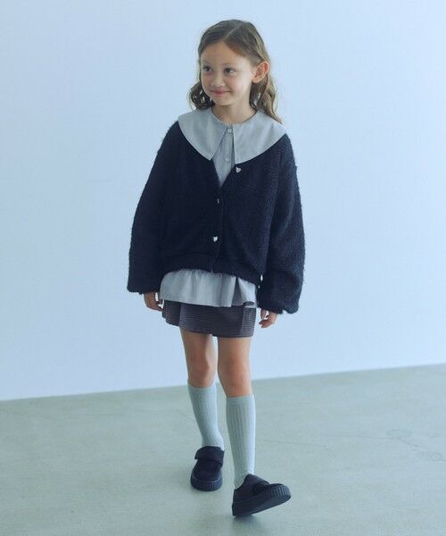 green label relaxing / グリーンレーベル リラクシング カーディガン・ボレロ | シャギー カーディガン / キッズ 120cm-160cm | 詳細3