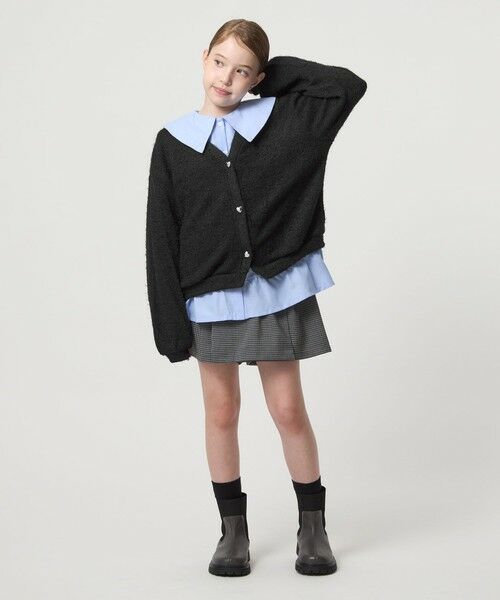 green label relaxing / グリーンレーベル リラクシング カーディガン・ボレロ | シャギー カーディガン / キッズ 120cm-160cm | 詳細5