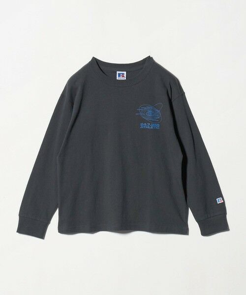 green label relaxing/グリーンレーベル リラクシング 【別注】<RUSSELL ATHLETIC>プリント ロングスリーブ / キッズ 140cm-150cm DK. GRAY 140cm green label relaxing/グリーンレーベル リラクシング 【別注】<RUSSELL ATHLETIC>プリント ロングスリーブ / キッズ 140cm-150cm DK. GRAY 140cm