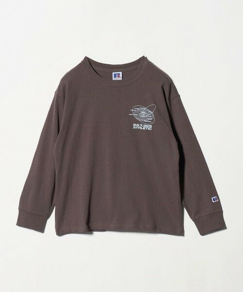 green label relaxing/グリーンレーベル リラクシング 【別注】<RUSSELL ATHLETIC>プリント ロングスリーブ / キッズ 140cm-150cm DK. BROWN 150cm green label relaxing/グリーンレーベル リラクシング 【別注】<RUSSELL ATHLETIC>プリント ロングスリーブ / キッズ 140cm-150cm DK. BROWN 150cm