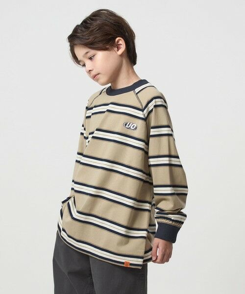 green label relaxing / グリーンレーベル リラクシング カットソー | 【別注】＜UNIVERSAL OVERALL＞ボーダー プルオーバー / キッズ  140cm-160cm | 詳細1