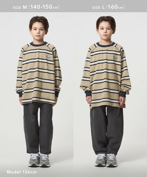 green label relaxing / グリーンレーベル リラクシング カットソー | 【別注】＜UNIVERSAL OVERALL＞ボーダー プルオーバー / キッズ  140cm-160cm | 詳細3