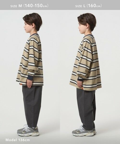 green label relaxing / グリーンレーベル リラクシング カットソー | 【別注】＜UNIVERSAL OVERALL＞ボーダー プルオーバー / キッズ  140cm-160cm | 詳細4