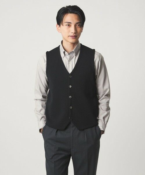 green label relaxing / グリーンレーベル リラクシング シャツ・ブラウス | エブリット Cブラッシュド ヘリンボーン スナップ ボタンダウン シャツ -イージーアイロン・抗菌- | 詳細1