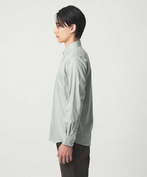 green label relaxing / グリーンレーベル リラクシング シャツ・ブラウス | エブリット Cブラッシュド ヘリンボーン スナップ ボタンダウン シャツ -イージーアイロン・抗菌- | 詳細13