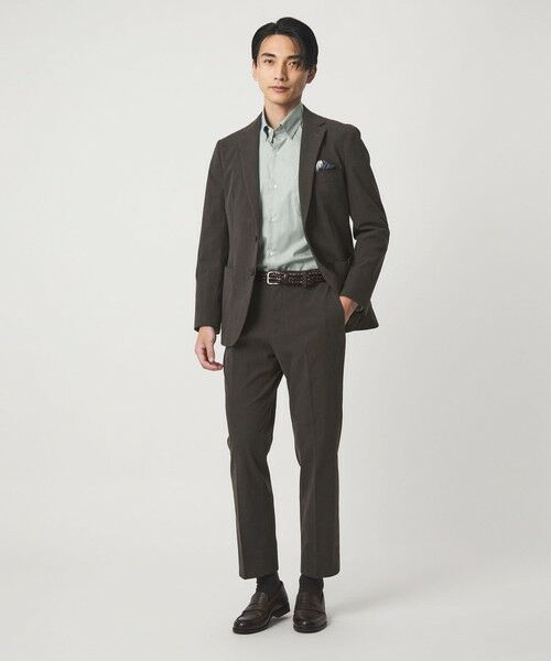 green label relaxing / グリーンレーベル リラクシング シャツ・ブラウス | エブリット Cブラッシュド ヘリンボーン スナップ ボタンダウン シャツ -イージーアイロン・抗菌- | 詳細11