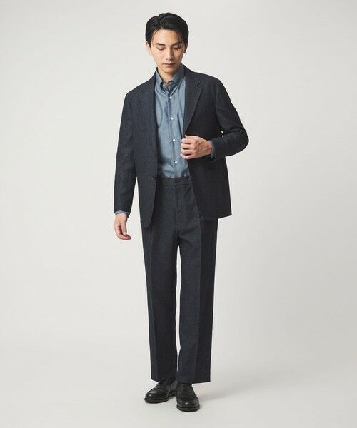 green label relaxing / グリーンレーベル リラクシング シャツ・ブラウス | エブリット Cブラッシュド ヘリンボーン スナップ ボタンダウン シャツ -イージーアイロン・抗菌- | 詳細21