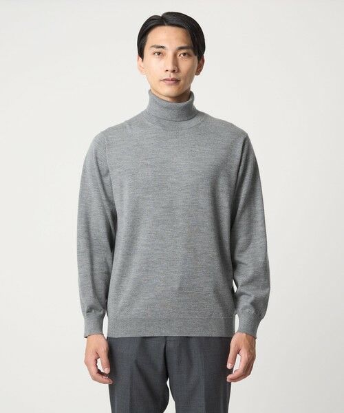green label relaxing / グリーンレーベル リラクシング ニット・セーター | Super 120’s ハイゲージ タートルネック ニット | 詳細9