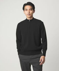 green label relaxing / グリーンレーベル リラクシング ニット・セーター | ＜gim＞25F H/MLN ハーフジップ プルオーバー ニット -ウォッシャブル-