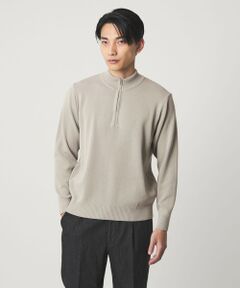 green label relaxing / グリーンレーベル リラクシング ニット・セーター | ＜gim＞25F H/MLN ハーフジップ プルオーバー ニット -ウォッシャブル-