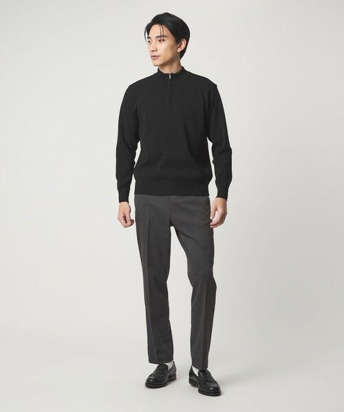 green label relaxing / グリーンレーベル リラクシング ニット・セーター | ＜gim＞25F H/MLN ハーフジップ プルオーバー ニット -ウォッシャブル- | 詳細1