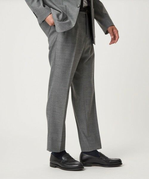 green label relaxing/グリーンレーベル リラクシング A+ TWPU ホームスパン スタンダード イージー スラックス -ウォッシャブル・ストレッチ- MD. GRAY XL