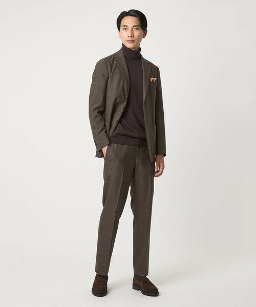 green label relaxing / グリーンレーベル リラクシング スラックス・ドレスパンツ | A+ TWPU ホームスパン スタンダード イージー スラックス -ウォッシャブル・ストレッチ- | 詳細3