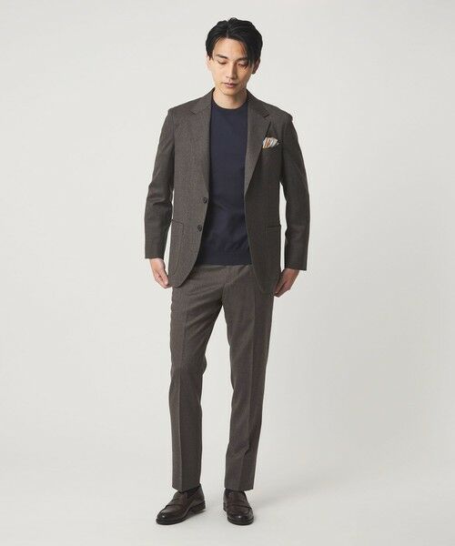 green label relaxing / グリーンレーベル リラクシング スラックス・ドレスパンツ | GLR CLOTH フラノ無地 アジャスター NP スラックス -ストレッチ- | 詳細1