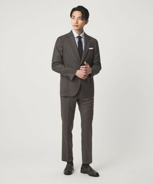 green label relaxing / グリーンレーベル リラクシング スラックス・ドレスパンツ | GLR CLOTH フラノ無地 アジャスター NP スラックス -ストレッチ- | 詳細2