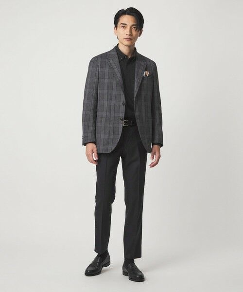 green label relaxing / グリーンレーベル リラクシング テーラードジャケット | GLR CLOTH フラノ柄 2B RG ジャケット -ストレッチ- | 詳細1