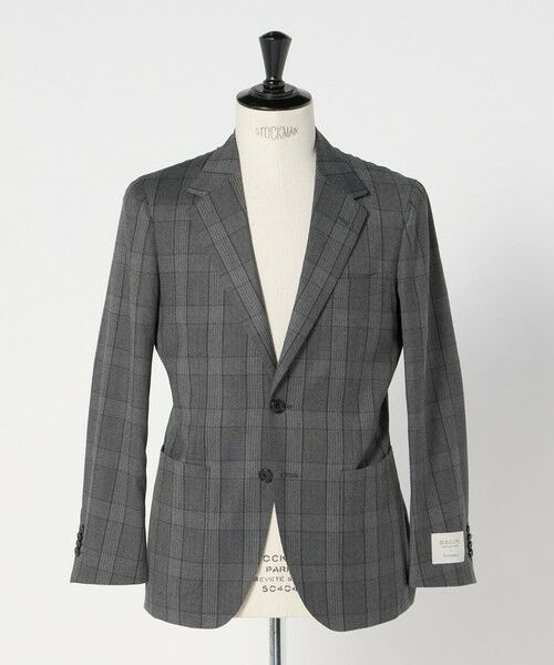 green label relaxing / グリーンレーベル リラクシング テーラードジャケット | GLR CLOTH フラノ柄 2B RG ジャケット -ストレッチ- | 詳細5