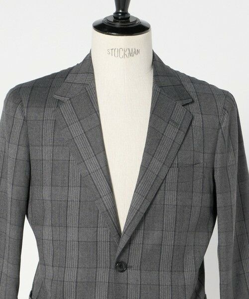 green label relaxing / グリーンレーベル リラクシング テーラードジャケット | GLR CLOTH フラノ柄 2B RG ジャケット -ストレッチ- | 詳細7