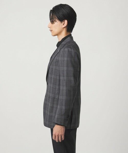 green label relaxing / グリーンレーベル リラクシング テーラードジャケット | GLR CLOTH フラノ柄 2B RG ジャケット -ストレッチ- | 詳細3