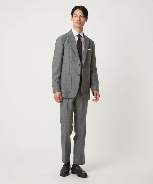 green label relaxing / グリーンレーベル リラクシング テーラードジャケット | A+ TWPU ホームスパン 2B スタンダード ジャケット -ウォッシャブル・ストレッチ- | 詳細1