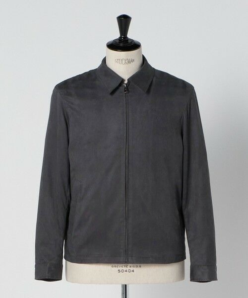 green label relaxing/グリーンレーベル リラクシング DC ポリエステル スエードライク ブルゾン MD. GRAY S green label relaxing/グリーンレーベル リラクシング DC ポリエステル スエードライク ブルゾン MD. GRAY S