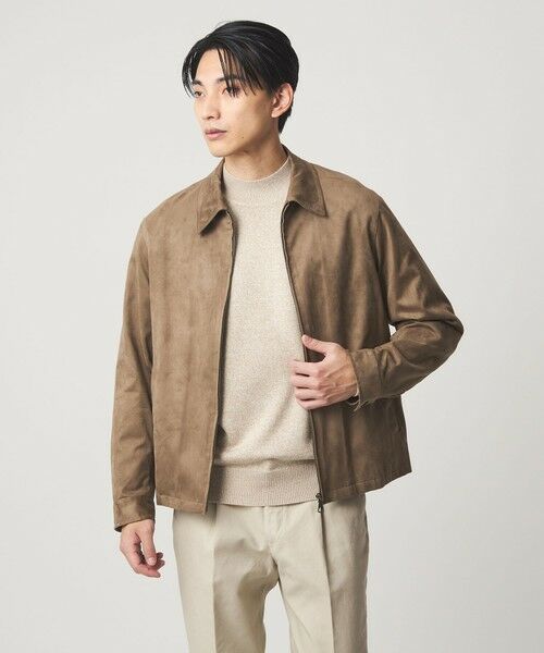 green label relaxing / グリーンレーベル リラクシング ブルゾン | DC ポリエステル スエードライク ブルゾン（BEIGE）