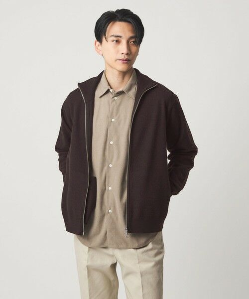 green label relaxing / グリーンレーベル リラクシング カーディガン・ボレロ | ミルドウール ジップ カーディガン | 詳細9