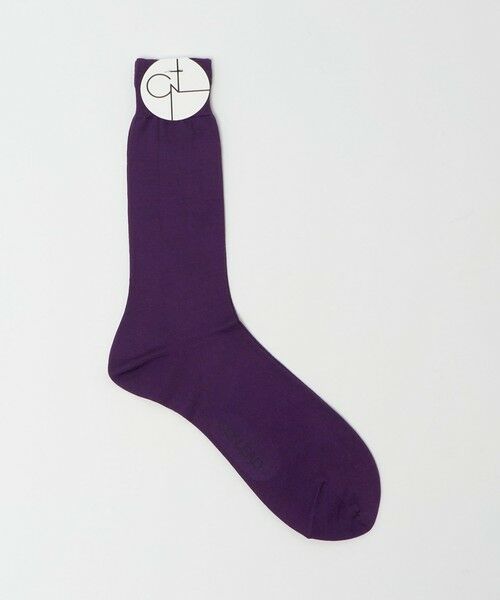 green label relaxing/グリーンレーベル リラクシング ＜CONLEAD＞シルク ソリッド ソックス PURPLE FREE