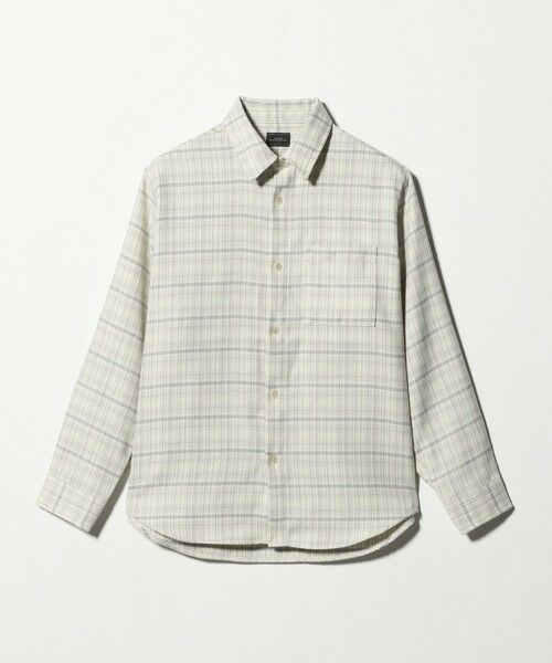 green label relaxing/グリーンレーベル リラクシング ブークレ チェック ジャストルーズ シャツ BEIGE L green label relaxing/グリーンレーベル リラクシング ブークレ チェック ジャストルーズ シャツ BEIGE L